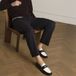 Manfield - Heren - Zwarte leren loafers - Maat 44