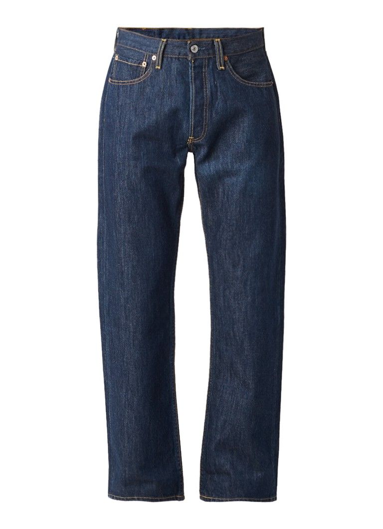 Levi's 501 Mid Waist Straight Leg Jeans - Dark Wash