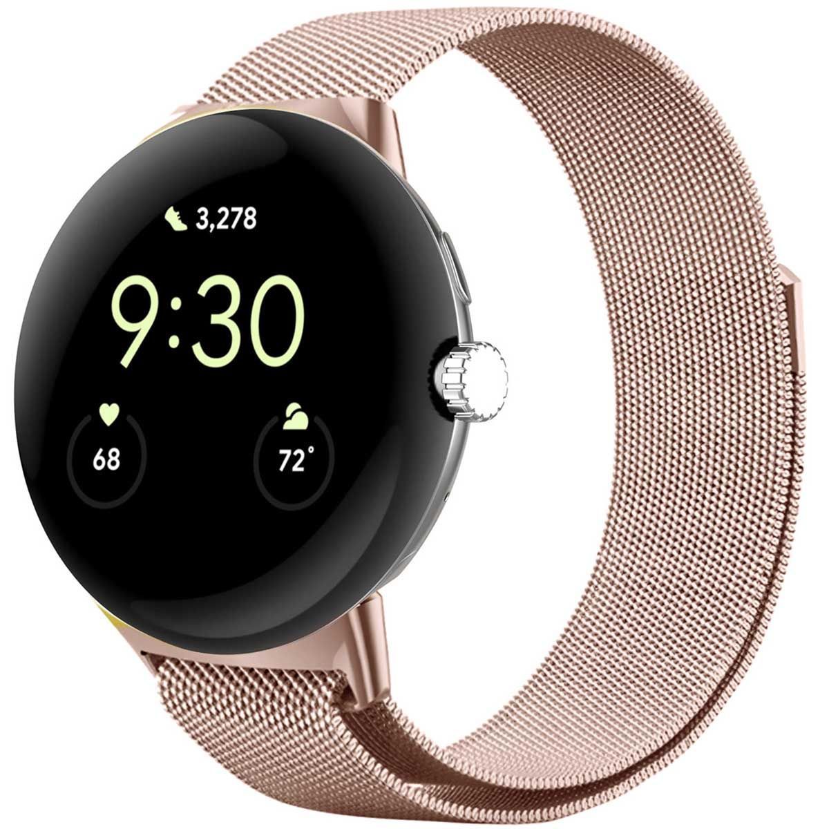 iMoshion Milanees Bandje voor Google Pixel Watch / Watch 2 - Rosé Goud - RVS - One Size
