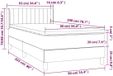 vidaXL Boxspringbed met matras, fluweel, donkerblauw, 90x200 cm