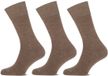 Basset Merinowollen Sokken - Casual - 3 paar - Beige - Maat 43/46