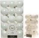 Kaemingk B.V. Décoration de Noël boules de Noël en plastique nacre blanc 4-6 cm paquet de 46x pièces