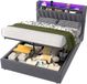 MODFU Lit hydraulique 140x190 cm – Avec LED & USB – Velours gris