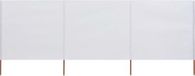 vidaXL Paravent 3 panneaux 400x160 cm tissu sable blanc