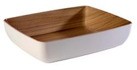 APS GN 1/2 schaal -Frida van melamine, 32,5 x 26,5 cm, hoogte 7,5 cm, binnenkant: houtlook, buitenkant wit