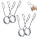 4 stuks vastzetschijven, 50 mm, stuursluitingen, lange halter, lockklem, vergrendeling, tang voor stuur, veersloten, Zilver, Eén maat, Geschikt voor alle seizoenen