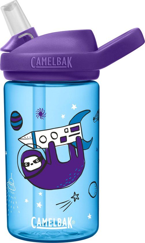 CamelBak Eddy+ Kids Drinkfles - 400 ml - Blauw (Sloths in Space)