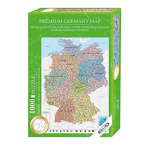 Close-up Duitsland puzzel 1000 delen - kaart - 68 x 48 cm Premium Map 2021 - MAPS IN Minules