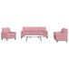 Maison Exclusive - Ensemble de canapé 3 pièces avec coussins et traversins, velours rose