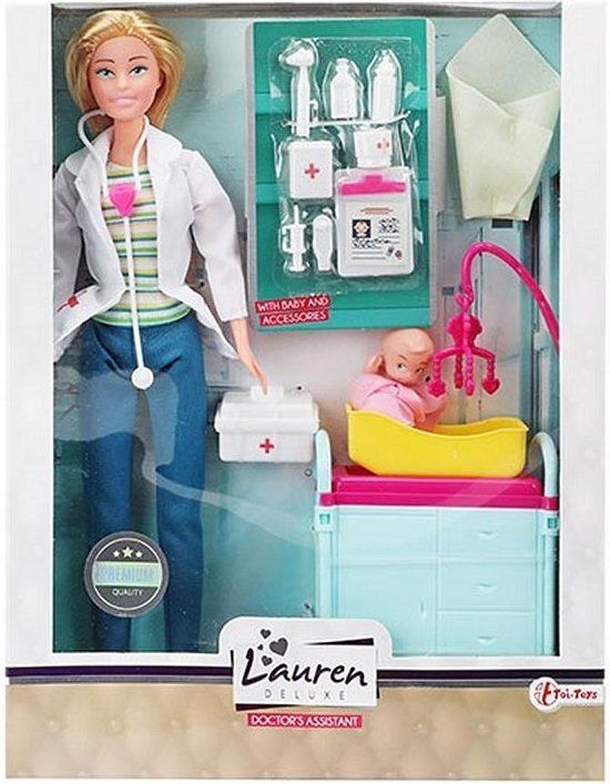 Toi-toys Tienerpop Lauren Deluxe Dokter Meisjes 26 Cm 16-delig