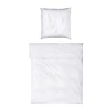 MÖVE Noblesse Beddengoedset 155 x 220 cm + 80 x 80 cm van 100% katoen, wit/champagne