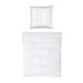 MÖVE Noblesse Beddengoedset 155 x 220 cm + 80 x 80 cm van 100% katoen, wit/champagne