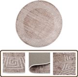 vidaXL - Vloerkleed - wasbaar - 120 cm - beige