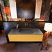 Mondiaz ERIN 120cm badmeubelset Ocher met 1 lade en Dark Grey RIDGE wastafel
