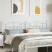 vidaXL Tête de lit métal blanc 193 cm
