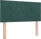 vidaXL Boxspringbed met hoofdeinde, donkergroen, 200 x 90 cm, fluweel