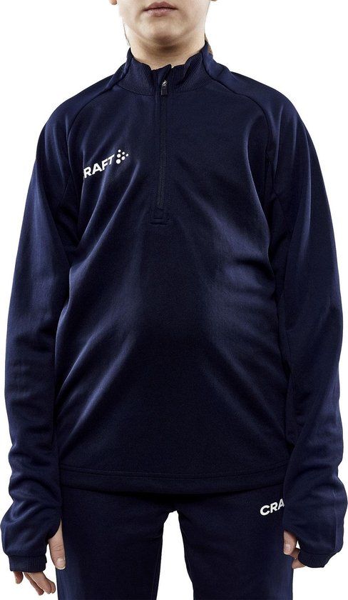 Craft Evolve Halfzip Longsleeve Shirt Junior - Navy - Maat 134/140