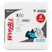 WypAll X80 Poetsdoeken 8388-4 pakken x 50 1/4 gevouwen, witte, 1-laags doeken