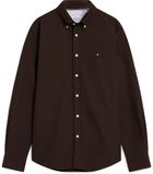 Tommy Hilfiger Heren Lange Mouwen Shirt Bruin Katoen XL