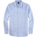 OLYMP Casual Regular Fit Chemise en lin bleu, Rayé