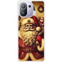 Xiaomi Bedrukt siliconen hoesje compatibel met Xiaomi Mi 11 Pro pere noel vintage