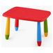 Aranaz Kindertafel, rechthoekig, rood, multifunctioneel, modern design, 72,5 x 57 x 47 cm, van kunststof, robuust, voor tuin of terras