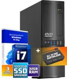GMR Ultra Slim i7 Office PC, Business Office Computer, 3 jaar garantie, 32 GB RAM, 1000 GB SSD, DVD±RW, USB 3, Windows 11 Prof, wifi Bluetooth