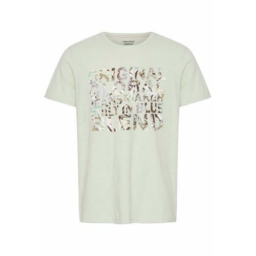 Blend regular fit T-shirt with print light green