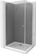 Mexen Pretoria cabine de douche à charnières 70 x 100 cm, graphite, chrome + receveur de douche plat