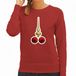 Bellatio Decorations Foute Kersttrui / sweater voor dames - kerstballen - PIEK - ondeugende kerst - rood S