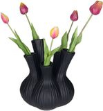 Countryfield Vaas Moyo aardew 23,5x23,5xH27CM zwart