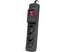 Armac STEKKERDOOS MET SCHAKELAAR 3-VOUDIG ARMAC MULTI M3 PROTECTING POWER STRIP 3X SOCKETS, 3M CABLE, BLACK
