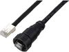 Tru Components RJ45-kabel met rechte kabel, IP67 (schroefdraad), CAT6A, 0,5 m
