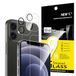 NEW'C Set van 4, 2 x Screen Protector voor iPhone 12 Mini en 2 x Camera Lens Protector - Gehard Glass Schermbeschermer - Luchtbelvrij - Ultrabestendig - 9H hardheidsglas