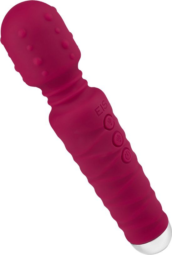 EIS Gestructureerde Massager van Siliconen - Bessenrood