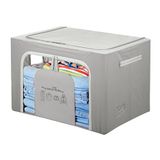 Kastbox 62 x 44 x 40 cm dubbele ritssluiting grijs opschrift
