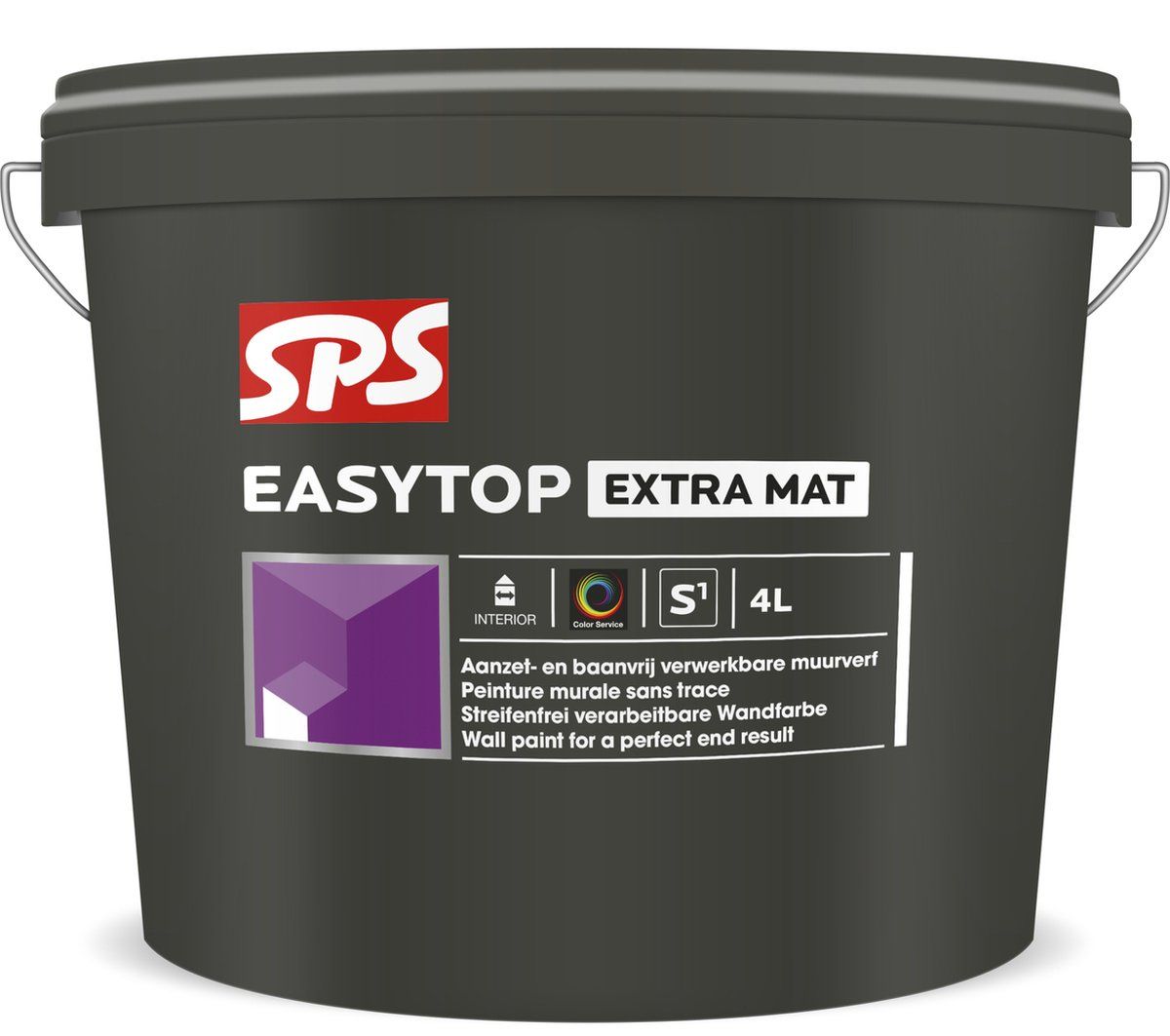 Sps Easytop Muurverf Extra Mat 4L - Wit