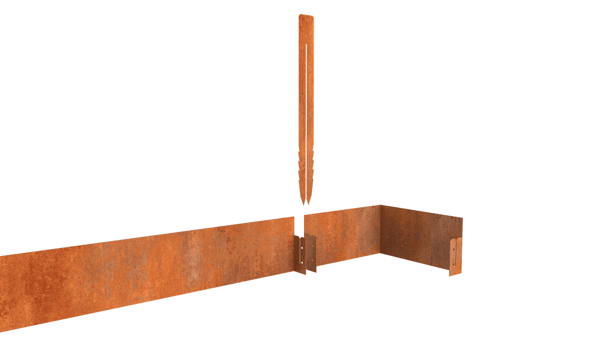 Merkloos Cortenedge Binnenhoekstuk Vlak 300 x 300 x 290