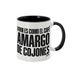 LUXMOVIL Gepersonaliseerde keramische mok, 350 ml, Mr. Tarao, originele spreuken, grappige geschenken, magnetronbestendig, wit en zwart (bittere koffie)
