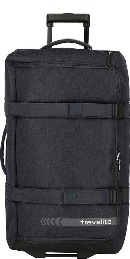 Travelite Kick Off Wheeled Duffle L - Dark Antracite - 65L - Grijs