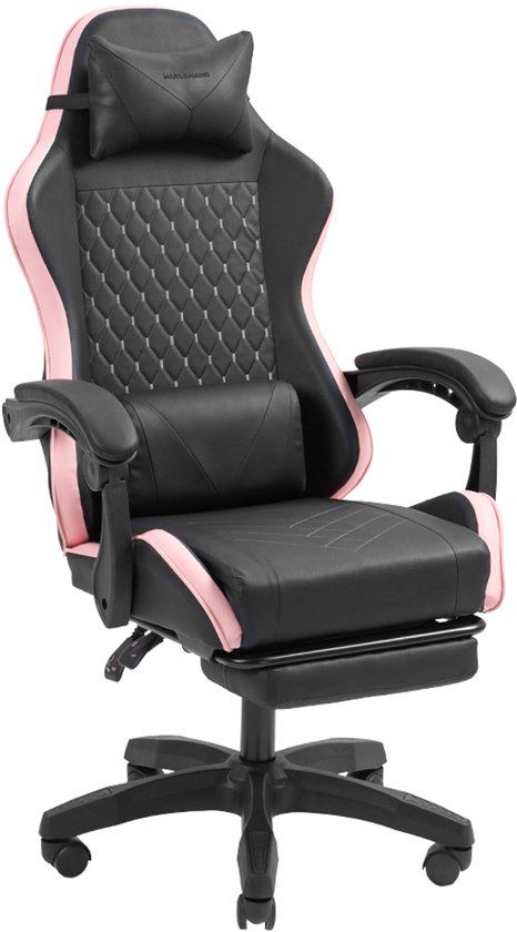 Mars Gaming MGC-X Ergonomische Gamingstoel Kunstleer Zwart Roze