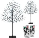 Monzana Kerstverlichting - 2x Kersenbloesemboom 220cm IP44 – Koud Wit