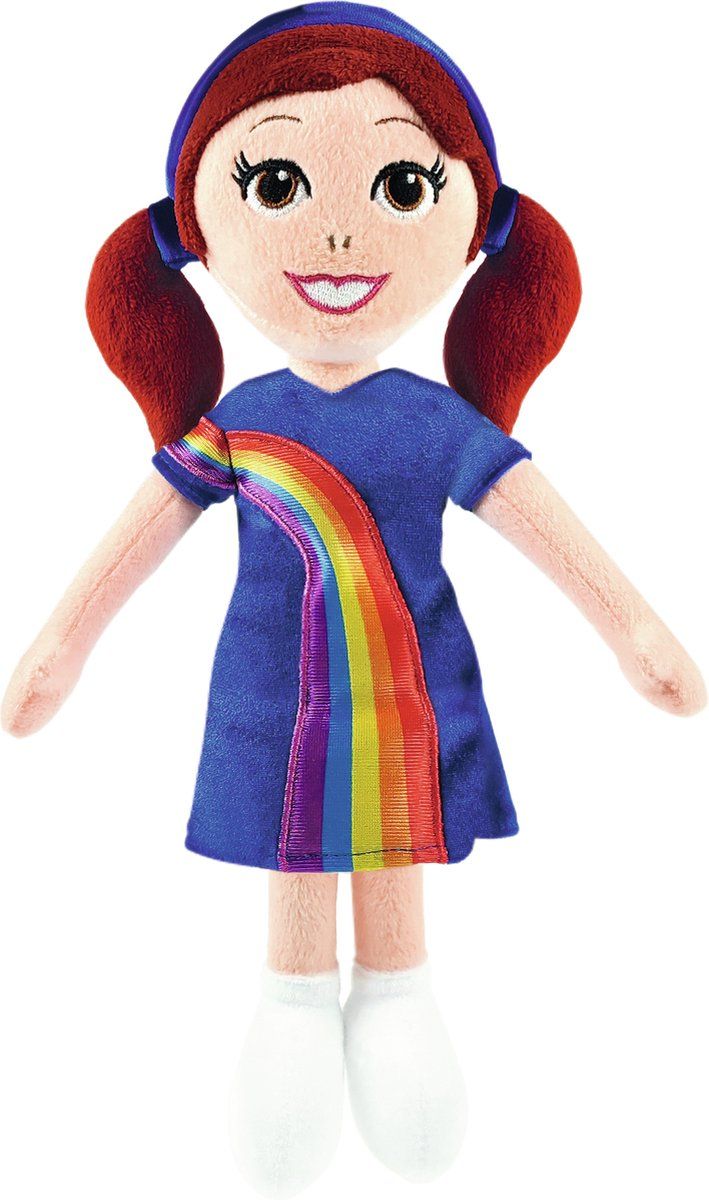 K3 Hanne knuffelpop - 30 cm - regenboogjurkje - 5414233242895