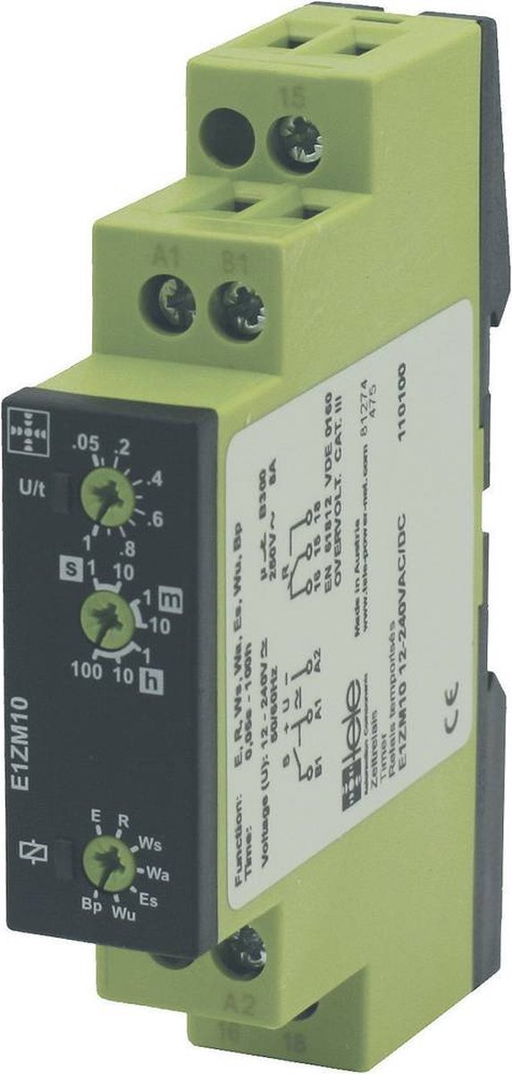 TELE HAASE E1ZM10 24-240VAC/DC Tijdrelais Multifunctioneel 1 stuk(s) 1x wisselcontact