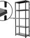 Qbrick Plastique Étagère - 5 Planken - 74x32x175 cm - Noir
