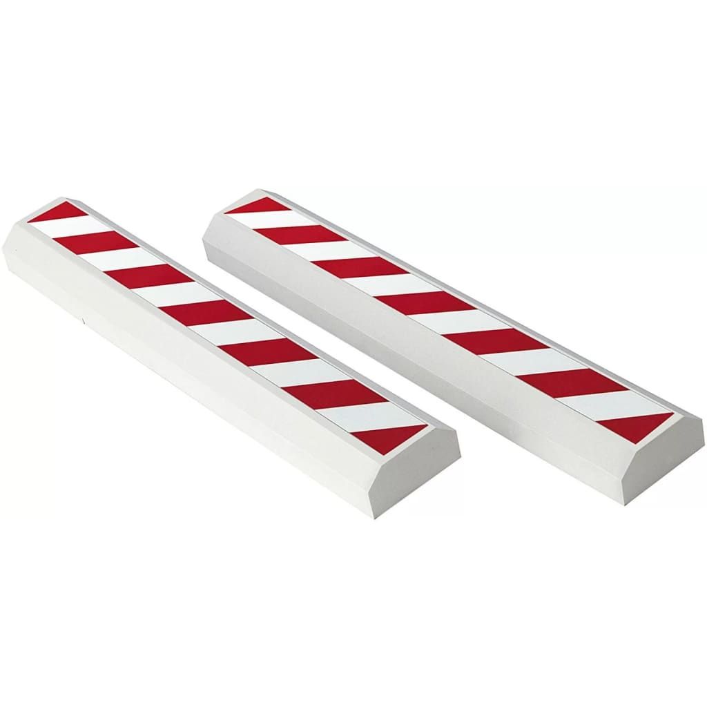 Car Plus stootranden Garage 45 x 7.5 cm foam rood/wit 2 stuks