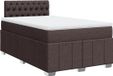 vidaXL Boxspringbed met matras, stof, donkerbruin, 120x190 cm