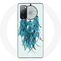Maniacase Hoesje voor Samsung Galaxy S20 FE Dromenvanger blauw witte achtergrond