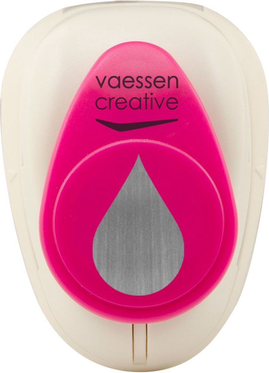 Vaessen Creative Figuurpons Medium Druppel Ø2,5cm wit