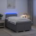 vidaXL Lit plateforme avec matelas et éclairage LED, gris clair, 120 x 200 cm, tissu